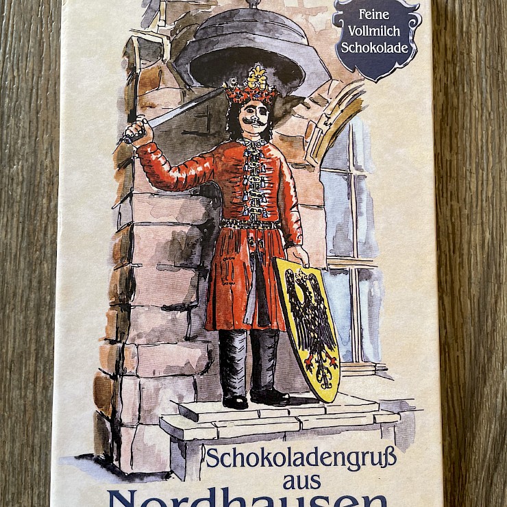 Tafel "Schokoladengruß aus Nordhausen"