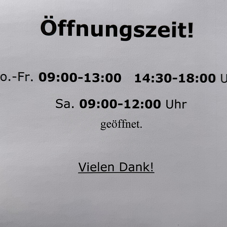 !!!Neue Öffnungszeiten !!!
